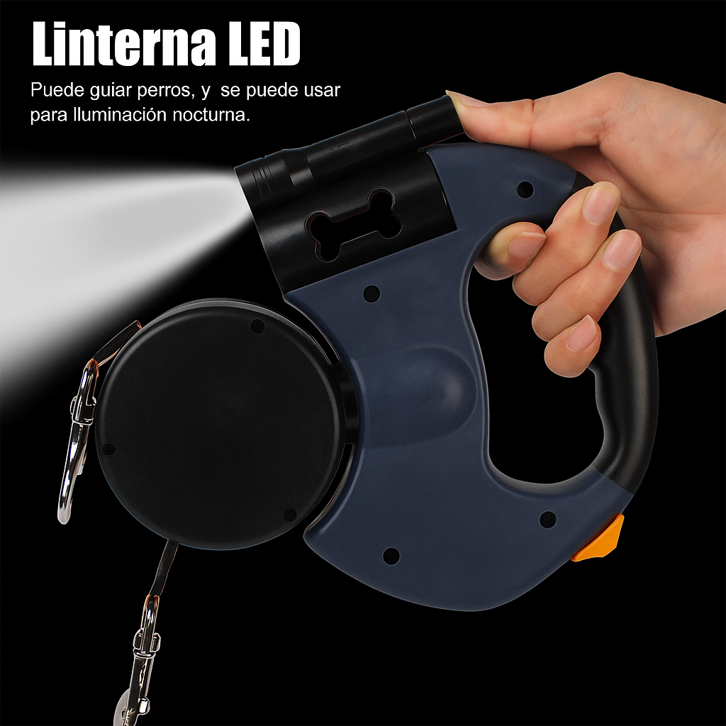 Correa Dual Antienredos 360° para Perros Pequeños